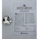 Silver Battle of Britain Five Pound Coin, Issued in 2010 to Honour Robert Stanford Tuck on the