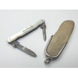 Vintage ladies pen/fruit knife. clear marking for MacPherson Brothers, Glasgow. Having twin blades