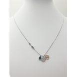 SWAROVSKI 4 LEAF CLOVER GOOD LUCK PENDANT AND NECKLACE, 49CM LONG APPROX