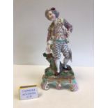 A German Porcelain Figurine of a Gentleman, Volkstedt, Minor Leaf Losses, Height 27cm