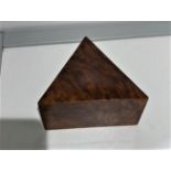 walnut triangular box