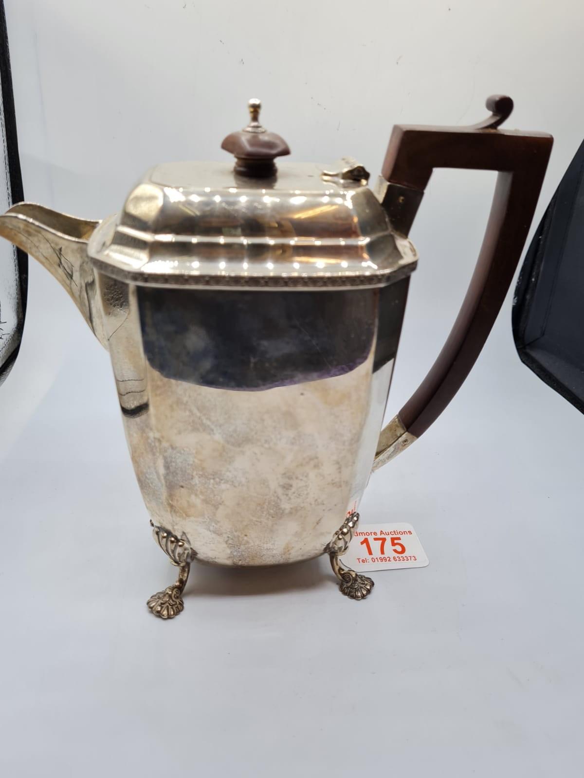 A Mappin & Webb H/M Silver Coffee Pot made in 1904 in Sheffield, 646grams weight and 19cm tall