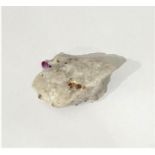 Marble with ruby - display sample; 21.7g