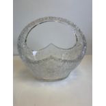 Cut Glass Crystal Basket.