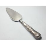 Vintage silver handled pie/cake slice. Clear hallmark for Sheffield 1972. King pattern