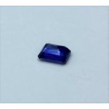 1.95ct Step Cut GJSPC Certified Blue Sapphire Gemstone