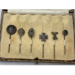 Boxed set of 6 WW" Stick Pins