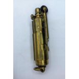 Retro trench art lighter brass metal, 8cm approx