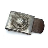 WW1 Imperial German buckle leather tab dated 1917 (no prongs)