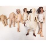 A Collection of Antique Jointed Dolls.