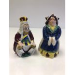 Two Beswick Figurines: Alice in Wonderland King and Queen.