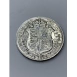 Silver half crown 1918 George V , good condition possibly uncirculated