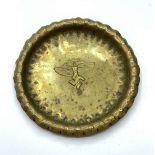 WW2 German 3rd Reich national socialist flyers corps brass pressed ash tray-coin tray