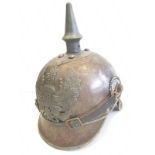 1915 Pattern Prussian Cavalry Helmet ( painted spike & Wappen) It may have had some restoration done