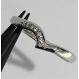 9k white gold with diamonds 0.09cts; 1.9g; size P; match to ECN 800