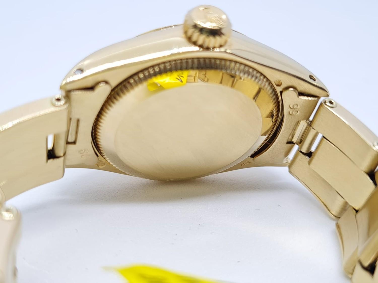 Rolex 14ct All Gold Ladies Watch Factory Dial White. 1980 Model. 26mm diameter. Come with box, no - Image 2 of 4