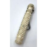 Victorian Canted Ivory Handled Buttoning Hook. Circa 1890-1900, Markers Stamp showing Pepys & Co.