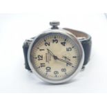 SHINOLA ARGONITE 1069 DETROIT STEEL STRAP WATCH ( STRAP NEEDS A NEW BUCKLE ) NEW BATTERY FITTED