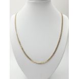 9ct gold interlink necklace, 16.8g weight and 58cm long approx