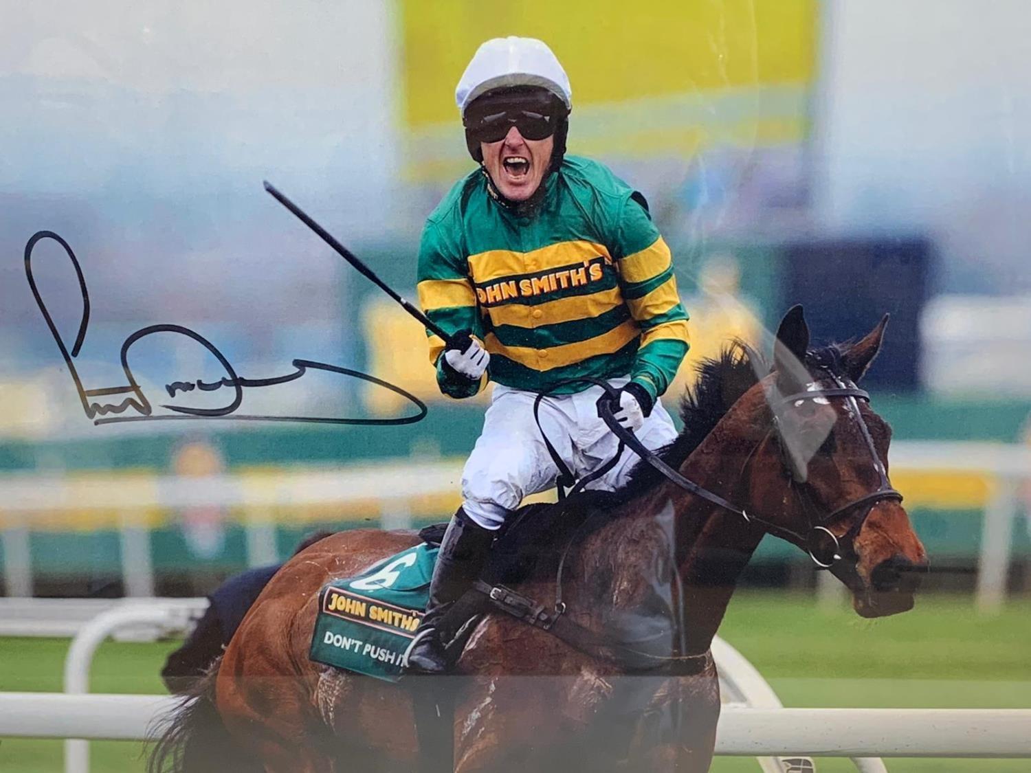 Hand Signed photo framed and glazed A P McCoy. - Image 2 of 4