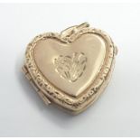 Vintage 9ct gold HEART LOCKET. 2.7g