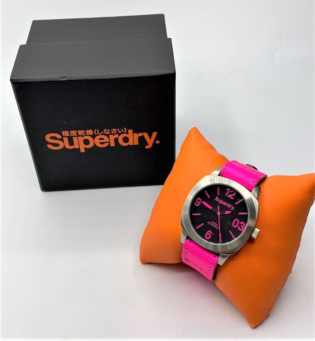 SUPERDRY PINK DIAL AND STRAP WATCH BRAND NEW WITH BOX SYL115P