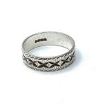 Silver BAND RING. 2.2g Size O