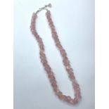 249cts Rose Quartz Gemstone Beaded Necklace, length 42cm
