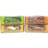 4 x Matchbox Diecast MODEL SPORTS CARS to include 1938 Hispano Suiza, 1936 Jaguar SS-100, 1930 Model
