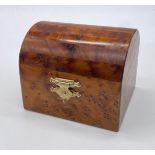 Walnut TRINKET BOX. 8cm X 6.5cm x 6.5cm high.