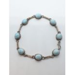 Silver stone BRACELET. 9.7g 16cm