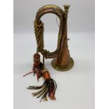 War artillery bugle with regimental lanyard