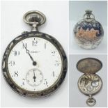 Neillos Cuban Silver and Rose gold POCKET WATCH early 1900's