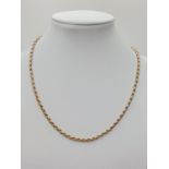 15ct Rose gold Antique CHAIN. 7.2g 38cm