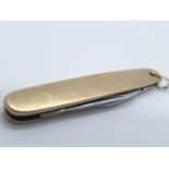 10ct gold pen knife, weight 21.4g