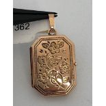 9k rose gold locket, weight 2.16g, 20x15mm