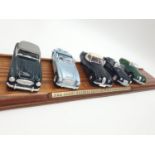 5 x Corgi Models - CLASSIC SPORTS CARS with base display board. to include MGA and 2 each of