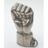White metal VESTA CASE in the form of a hand.
