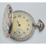 Gold and Silver Lohengun POCKET WATCH. c1900 No glass. FWO.