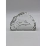 Double dolphin paperweight 12x9cm