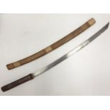 Japanese Army issue SAMURAI SWORD c 1940 with original wooden taped scabbard. A/F