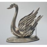 Silver BRANDY WARMER in the form of a swan. 290g