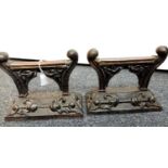 Pair of Victorian boot scraper door stops (2)