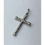 18CT WHITE GOLD CROSS, WEIGHT 1.2G