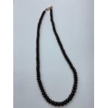 Garnet Gemstone Beaded Necklace, length 47cm