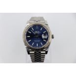 Rolex Datejust watch 41mm case jubilee strap factory navy dial with box and papers 2017, good