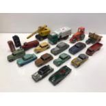 A quantity of Dinky die cast vehicles including a Tardis and a red phone box