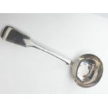 Antique silver early Victorian sauce ladle, fiddle design, lovely period shape, having clear
