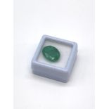 8.80ct Oval Colour Enhanced Emerald Gemstone GLI certified