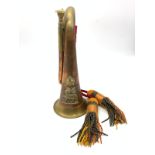 Queen regiment bugle with regimental lanyard